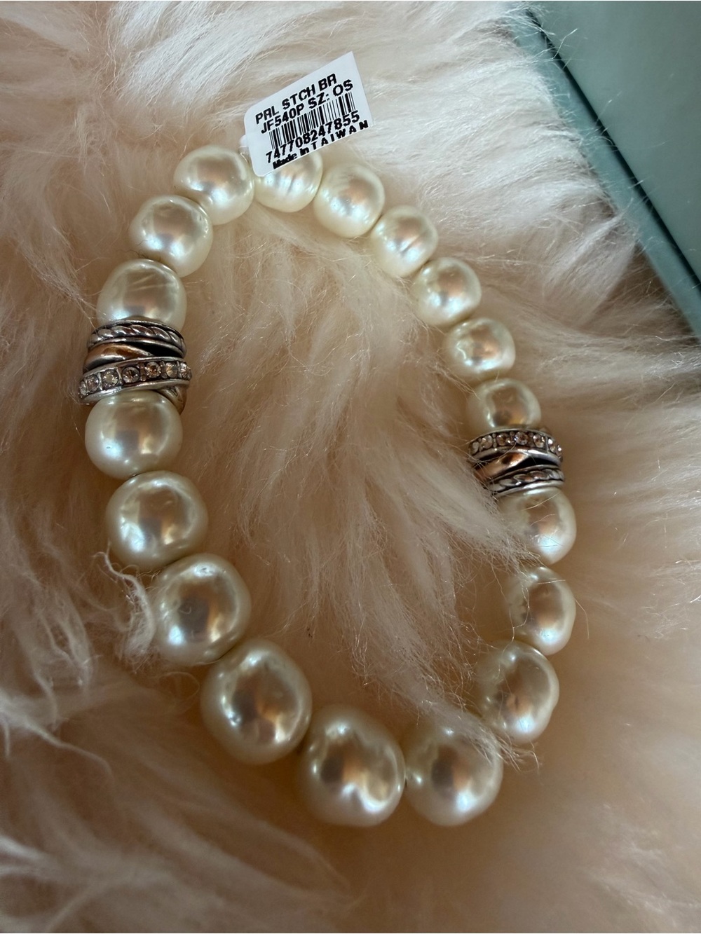 Brighton Neptune's Rings Pearl Stretch Bracelet NWT